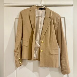 Harve Benard Tan Blazer with Gold Accents